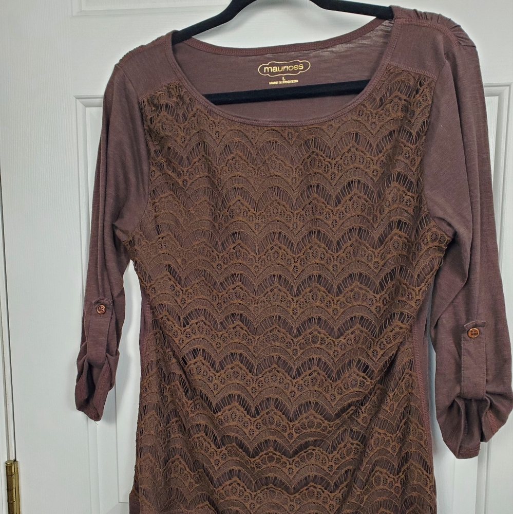 Maurices 3/4 Sleeve Size Large Shirt